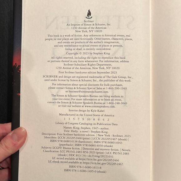 Holly by Stephen King, First Edition, First Printing, HCDJ Very Good - Picture 3 of 4